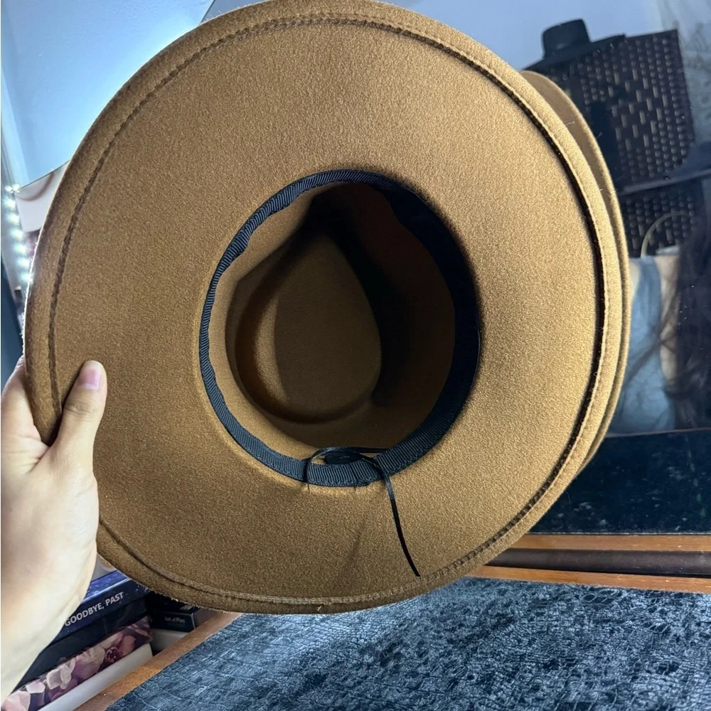 Stylish Brown Wide Brim Bolero Hat - Picture 4 of 5